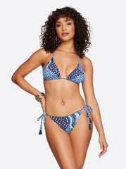 Reversible Triangle Bikini Top - Shibori