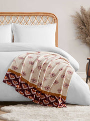 Celeste Plush Throw - Burgandy Red