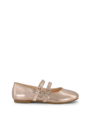 Little Girls' Amy Double Strap Ballet Flat - Champagne
