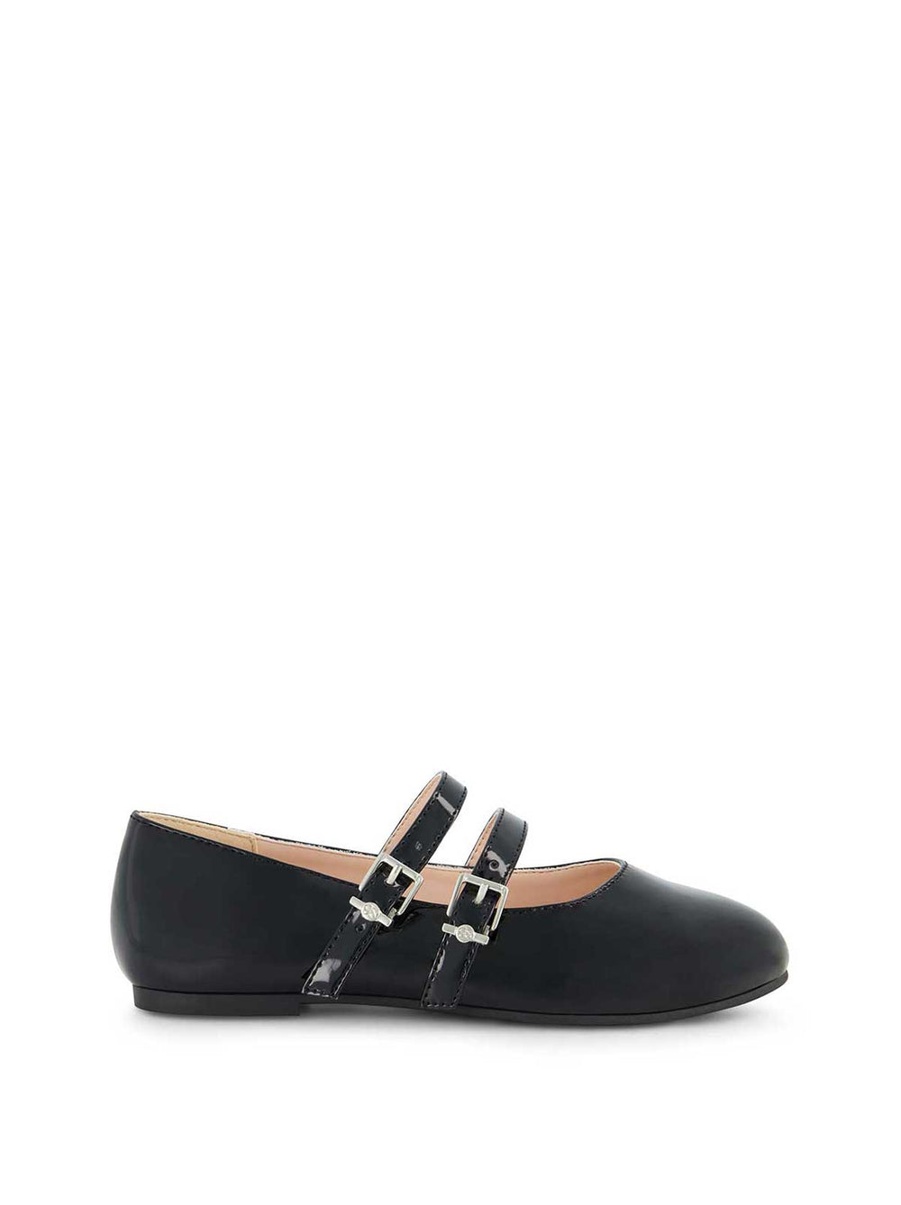 Little Girls' Amy Double Strap Ballet Flat - Black
