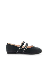 Little Girls' Amy Double Strap Ballet Flat - Black
