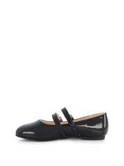 Little Girls' Amy Double Strap Ballet Flat - Black