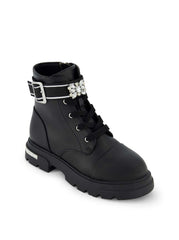 Little Girls' Rosa Brooch Boot - Black