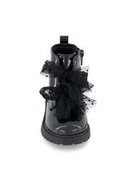 Toddler Daria Double Bow Boot - Black