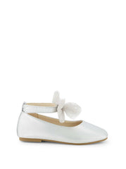 Toddler Amy Tulle Bow Ballet Flat - Silver