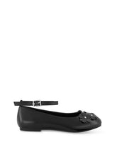 Little Girls' Amy Petal Ballet Flat - Black