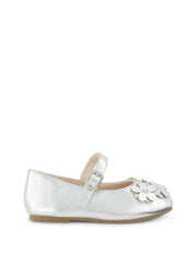 Toddler Amy Petal Ballet Flat - Silver