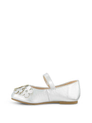 Toddler Amy Petal Ballet Flat - Silver