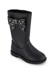 Toddler Evie Ribbon Boot - Black