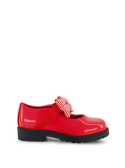 Toddler Aubrey Bow Flat - Red