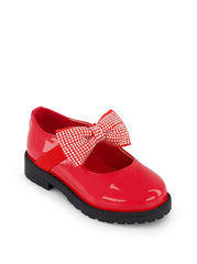 Toddler Aubrey Bow Flat - Red