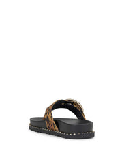 Cymmeri Flat Sandal - Tiger Print