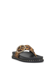 Cymmeri Flat Sandal - Tiger Print