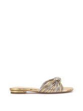 Dydra Knotted Flat Sandal - Silver & Gold