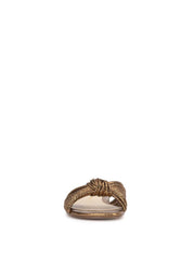 Dydra Knotted Flat Sandal - Bronze