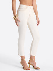 Harmony Straight High Rise Jeans - Ecru