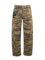 Relaxed Barrel Jeans - Camo