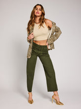 Relaxed Barrel Jeans - Forest Night
