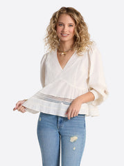 Elsie Babydoll Blouse - Buttercream
