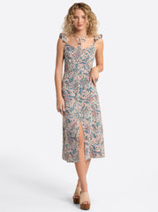 Sahira Dress - Buttercream Playful Paisleys