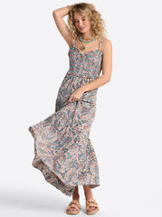 Bronte Dress - Buttercream Playful Paisleys