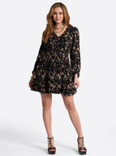 Yara Dress - Obsidian Wispy Ditsies