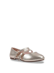 Little Girls' Amy Double Strap Ballet Flat - Soft Gold