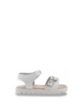 Toddler Tia Heather Sandals - White & Silver