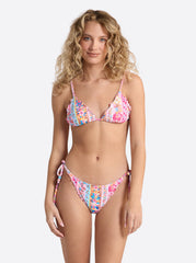 Lettuce Edge String Triangle Top - Flower Paradise