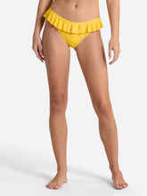 Solids Ruffle Bikini Bottom - Tangerine