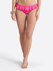 Solids Ruffle Bikini Bottom - Hot Pink