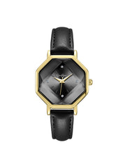 Octagonal Face Watch - Black