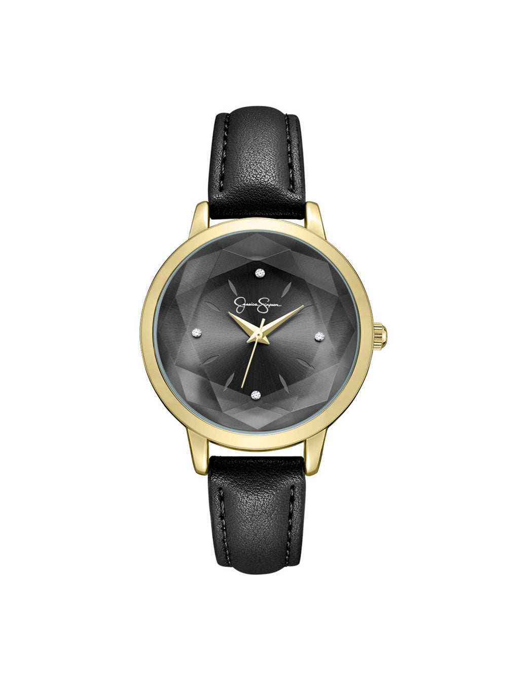 Faceted Glass Watch - Black
