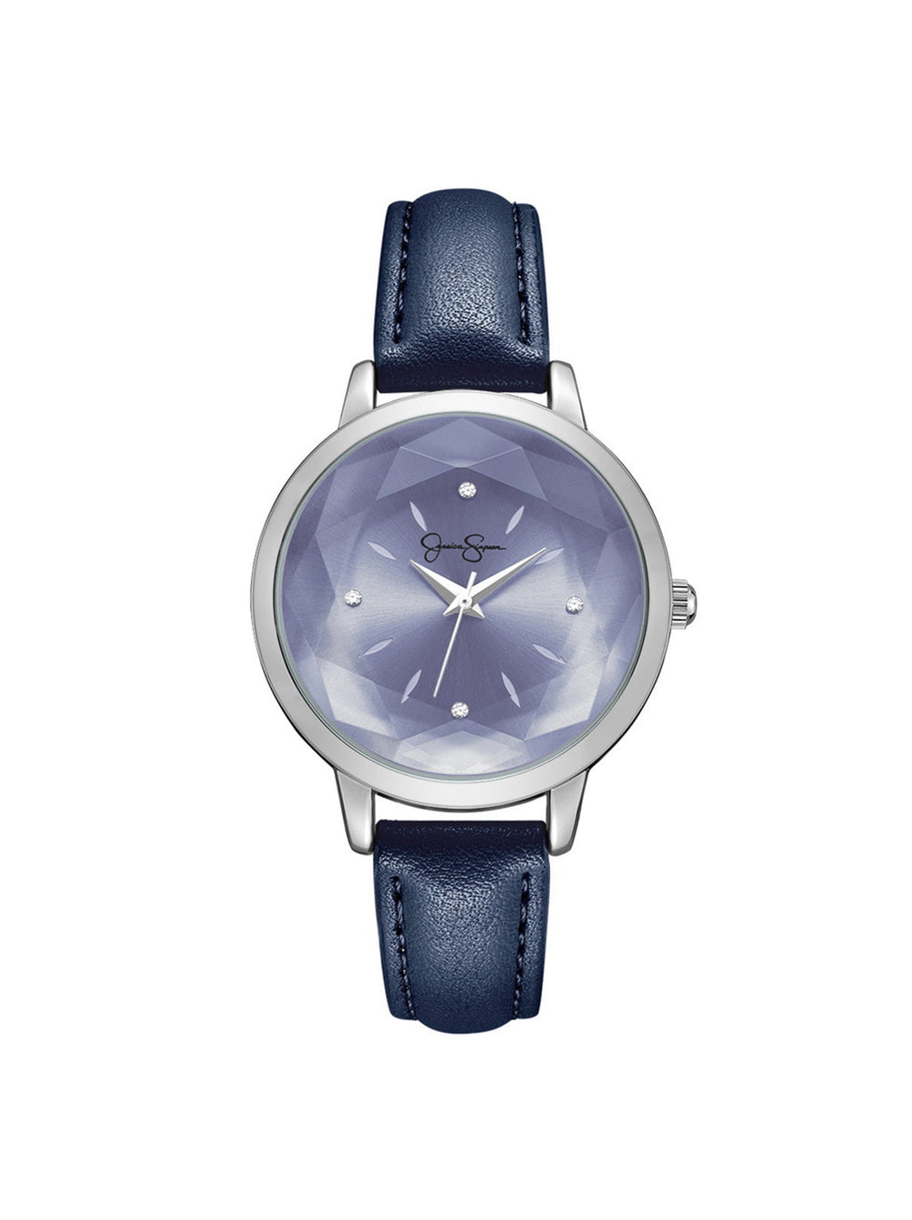 Faceted Glass Watch - Navy