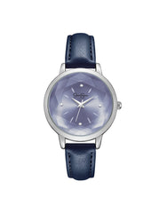 Faceted Glass Watch - Navy