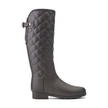Refined Adjustable Quilted Slim Fit Tall Rain Boots
