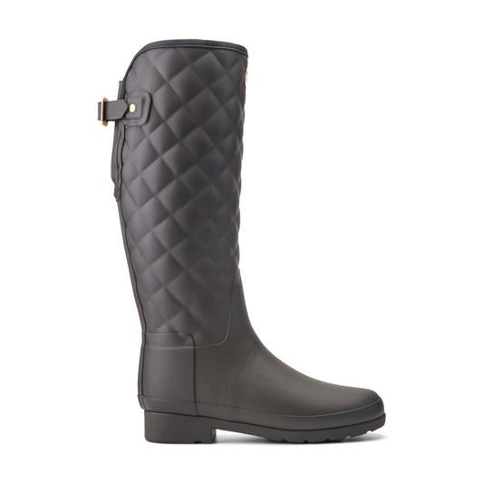 Refined Adjustable Quilted Slim Fit Tall Rain Boots