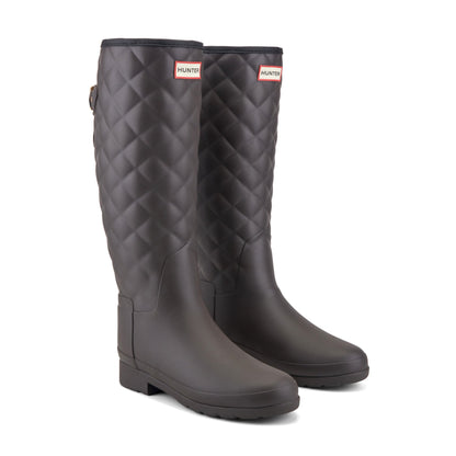 Refined Adjustable Quilted Slim Fit Tall Rain Boots