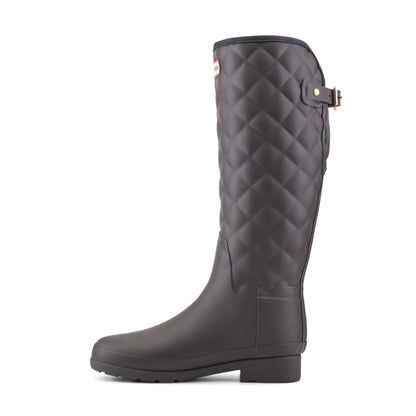 Refined Adjustable Quilted Slim Fit Tall Rain Boots