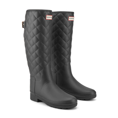 Refined Adjustable Quilted Slim Fit Tall Rain Boots