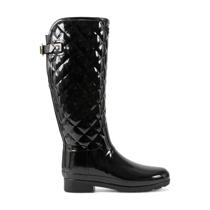 Refined Adjustable Quilted Slim Fit Tall Rain Boots