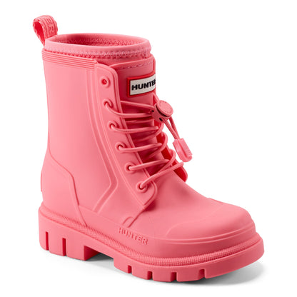 Little Kids Stamp Lace-Up Waterproof Ankle Boots