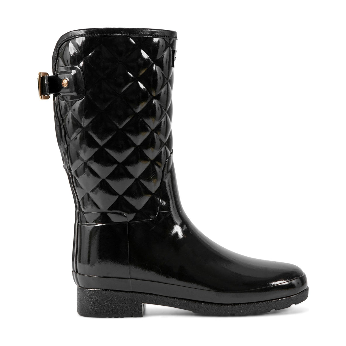 Adjustable Quilted Refined Slim Fit Short Rain Boots