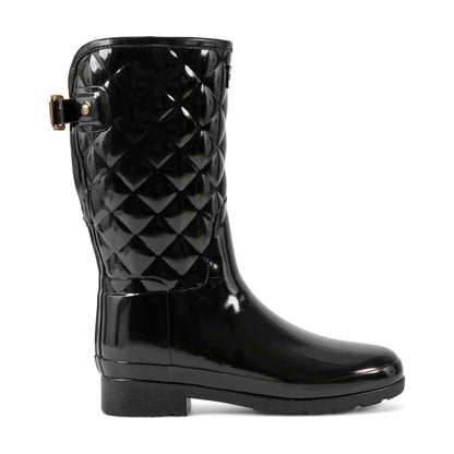 Adjustable Quilted Refined Slim Fit Short Rain Boots