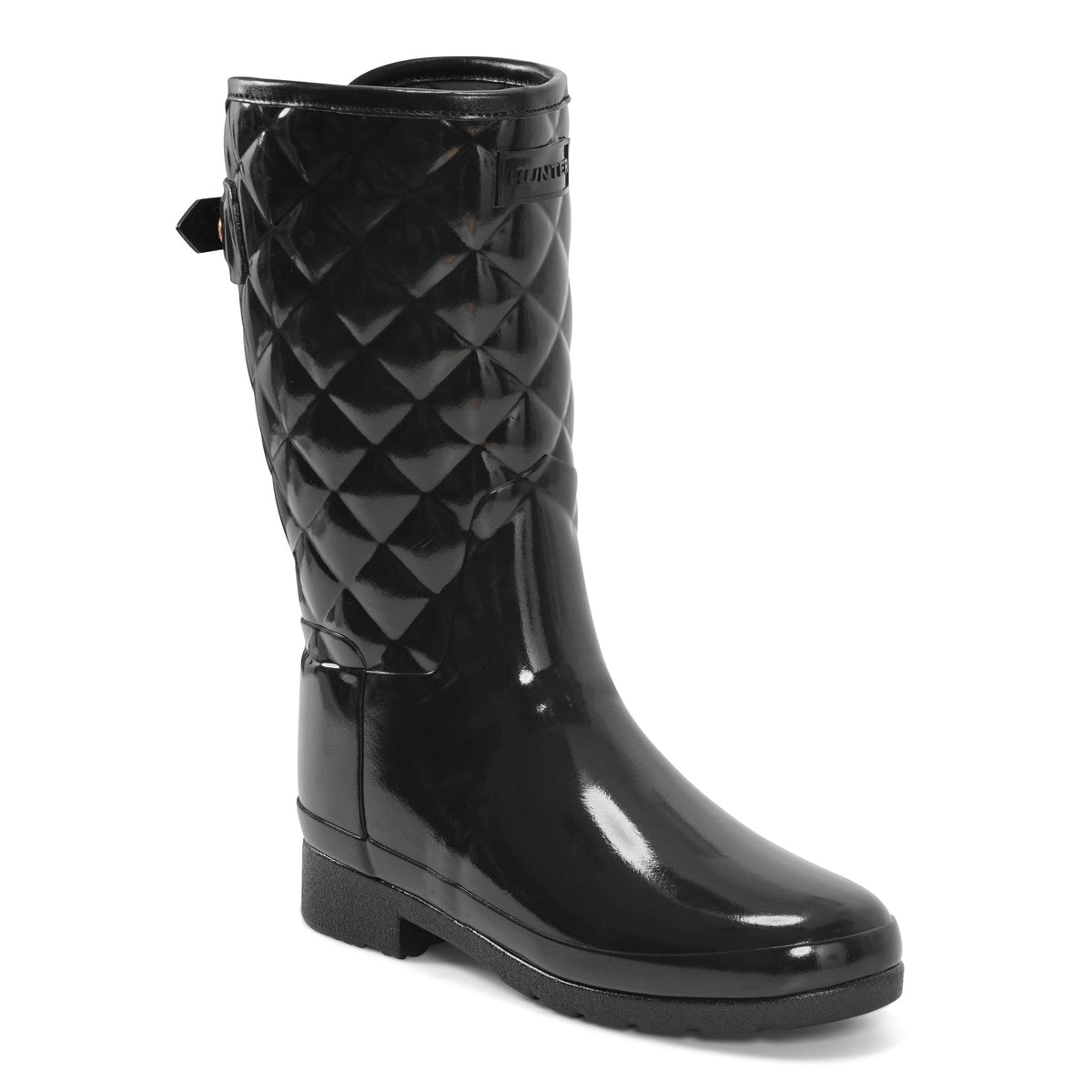 Adjustable Quilted Refined Slim Fit Short Rain Boots
