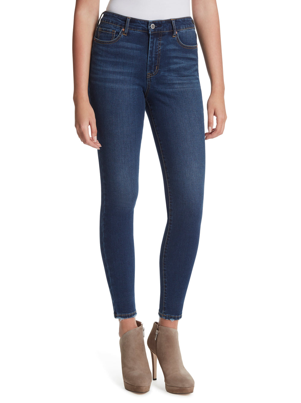 Adored High Rise Ankle Skinny Jeans - Mia