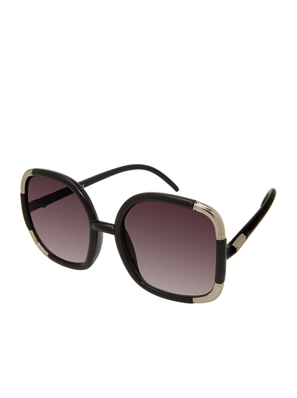 Over-Sized Oval Sunglasses - Black