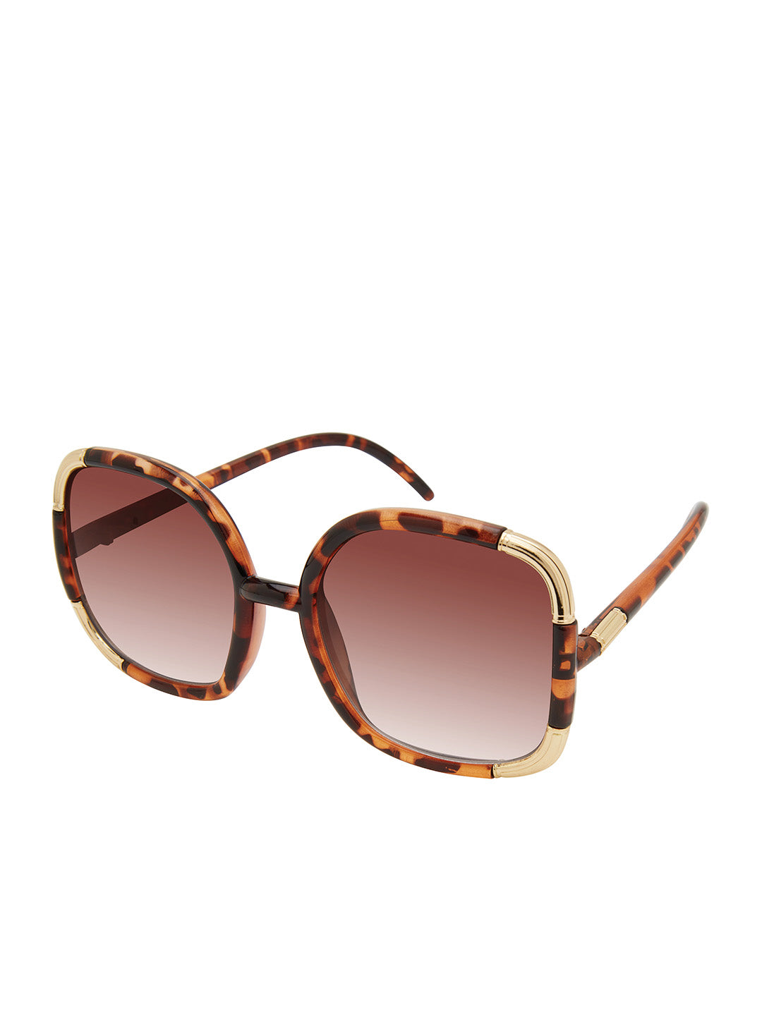 Over-Sized Oval Sunglasses - Tortoise