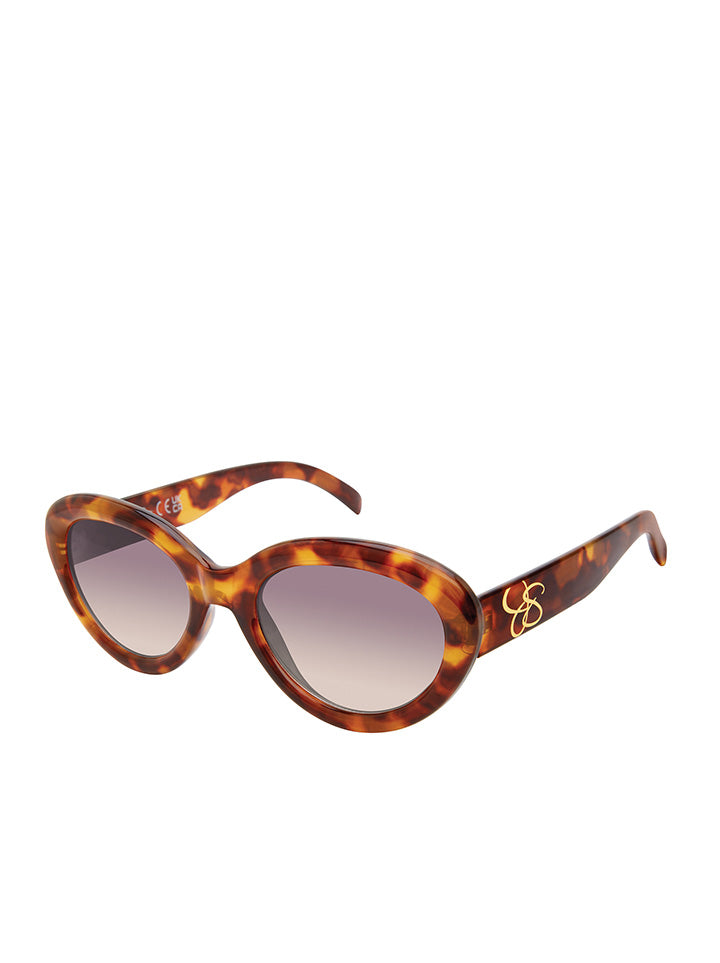Round Cat Eye Sunglasses - Tortoise