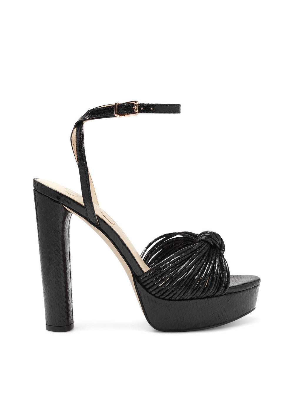 Immie Platform Sandal - Black Snake